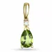peridot diamantberlocker i 9 carat guld 0,03 ct 0,90 ct