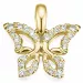 Fjärilar diamantberlocker i 9 carat guld 0,13 ct