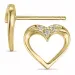 hjärta diamant örhängen i 9 karat guld med diamant 