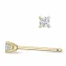 2 x 0,06 ct solitäreörhängestift i 9 karat guld med diamant 