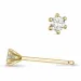 2 x 0,07 ct solitäreörhängestift i 9 karat guld med diamant 