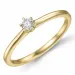 0,10 ct diamant solitärring i 14  karat guld 0,10 ct
