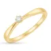 diamant solitärring i 14 karat guld 0,05 ct