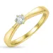 diamant solitärring i 14 karat guld 0,10 ct