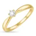 diamant solitärring i 14  karat guld 0,12 ct