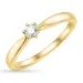 diamant solitärring i 14  karat guld 0,15 ct