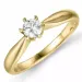 diamant solitärring i 14  karat guld 0,20 ct