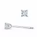2 x 0,09 ct kampajn -  diamant solitäreörhängestift i 14 karat vitguld med diamant 