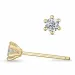 2 x 0,11 ct kampajn - diamant solitäreörhängestift i 14 karat guld med diamant