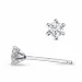 2 x 0,11 ct kampajn - diamant solitäreörhängestift i 14 karat vitguld med diamant