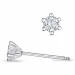 2 x 0,15 ct kampajn - diamant solitäreörhängestift i 14 karat vitguld med diamant
