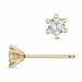 kampajn - 2 x 0,16 ct diamant solitäreörhängestift i 14 karat guld med diamant