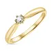 diamant solitärring i 14 karat guld 0,10 ct
