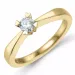 diamant solitärring i 14  karat guld 0,20 ct