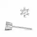 2 x 0,11 ct kampajn -  briljant solitäreörhängestift i 14 karat vitguld med diamant 
