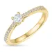 diamantring i 14  karat guld 0,20 ct 0,14 ct