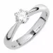 Elegant vit zirkon ring i silver