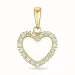 hjärta diamantberlocker i 14 carat guld 0,16 ct