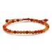 Multifärgat orange karnelia armband i silkes snöre 17 cm 3 cm x 3,9 mm