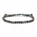 multifärgat turkis jasper armband i silkes snöre 17 cm plus 3 cm x 4,4 mm