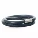 Grå läder armband i stål x 6 mm