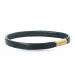 Platt svart armband i läder x 6 mm