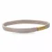 Platt beige magnetarmband i läder med förgyllt stål lås x 6 mm