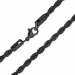 cordelhalskedja i svart stål 45 cm x 4,0 mm