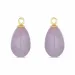 Kollektionsprov lavendelfärgat ametist hängen till örhängen i förgyllt silver