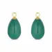 grön onyx hängen till örhängen i förgyllt silver