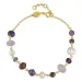 lila armband i förgyllt silver  x 8,0 mm