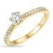 lab grown diamant ring i 9 karat guld 0,30 ct 0,15 ct