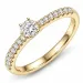 lab grown diamant ring i 9 karat guld 0,30 ct 0,15 ct