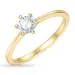0,50 ct lab grown diamant solitärring i 9 karat guld 0,50 ct