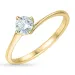 lab grown diamant ring i 9 karat guld 0,30 ct