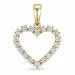 hjärta lab grown diamant hängen i 9 carat guld 0,40 ct