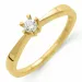 0,10 ct lab grown diamant solitärring i 9 karat guld 0,10 ct