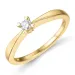 0,10 ct lab grown diamant solitärring i 9 karat guld 0,10 ct