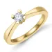0,20 ct lab grown diamant solitärring i 9 karat guld 0,20 ct