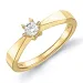 0,20 ct lab grown diamant ring i 9 karat guld 0,20 ct