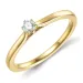 0,10 ct lab grown diamant solitärring i 9 karat guld 0,10 ct