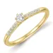 lab grown diamant ring i 9 karat guld 0,10 ct 0,09 ct