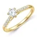 lab grown diamant ring i 9 karat guld 0,40 ct 0,14 ct
