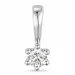 0,10 ct lab grown diamant solitärberlock i 9 carat vitguld 0,10 ct