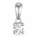 0,10 ct lab grown diamant solitärberlock i 9 carat vitguld 0,10 ct