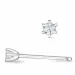 2 x 0,03 ct lab grown diamant solitäreörhängestift i 9 karat vitguld med lab grown diamant 