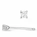 2 x 0,03 ct lab grown diamant solitäreörhängestift i 9 karat vitguld med lab grown diamant 