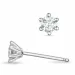 2 x 0,20 ct lab grown diamant solitäreörhängestift i 9 karat vitguld med lab grown diamant 