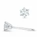 2 x 0,16 ct lab grown diamant solitäreörhängestift i 9 karat vitguld med lab grown diamant 