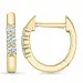 12 mm creol i 9 karat guld med lab grown diamant 